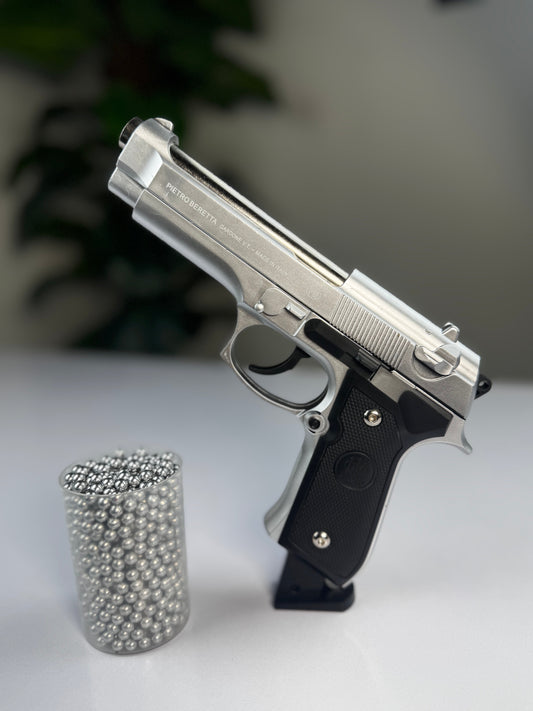Silver M92 Beretta Airsoft Toy Gun – Realistic, Durable & Fun for Airsoft Enthusiasts
